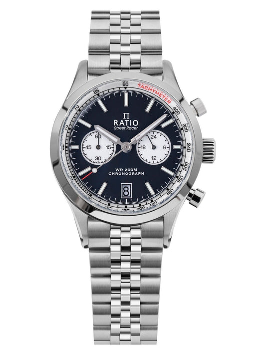 Ratio Street Racer Chronograph RTC012 200M Black Reverse Panda Dial Limited Edition Watch - RATIO