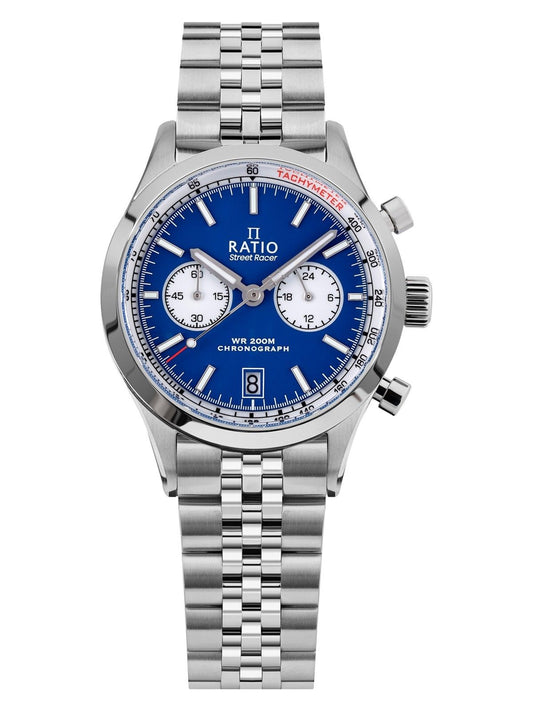 Ratio Street Racer Chronograph RTC014 200M Blue Reverse Panda Dial Limited Edition Watch - RATIO