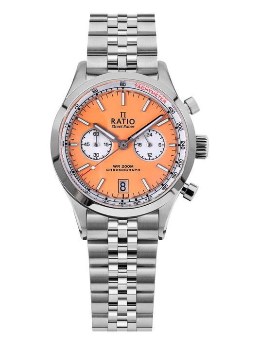 Ratio Street Racer Chronograph RTC019 200M Salmon Reverse Panda Dial Limited Edition Watch - RATIO
