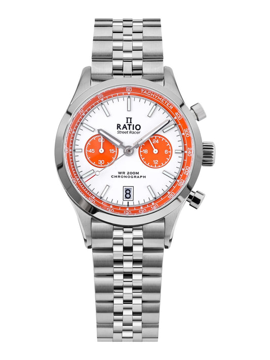 Ratio Street Racer Chronograph RTC026 200M Orange Panda Dial Limited Edition Watch - RATIO