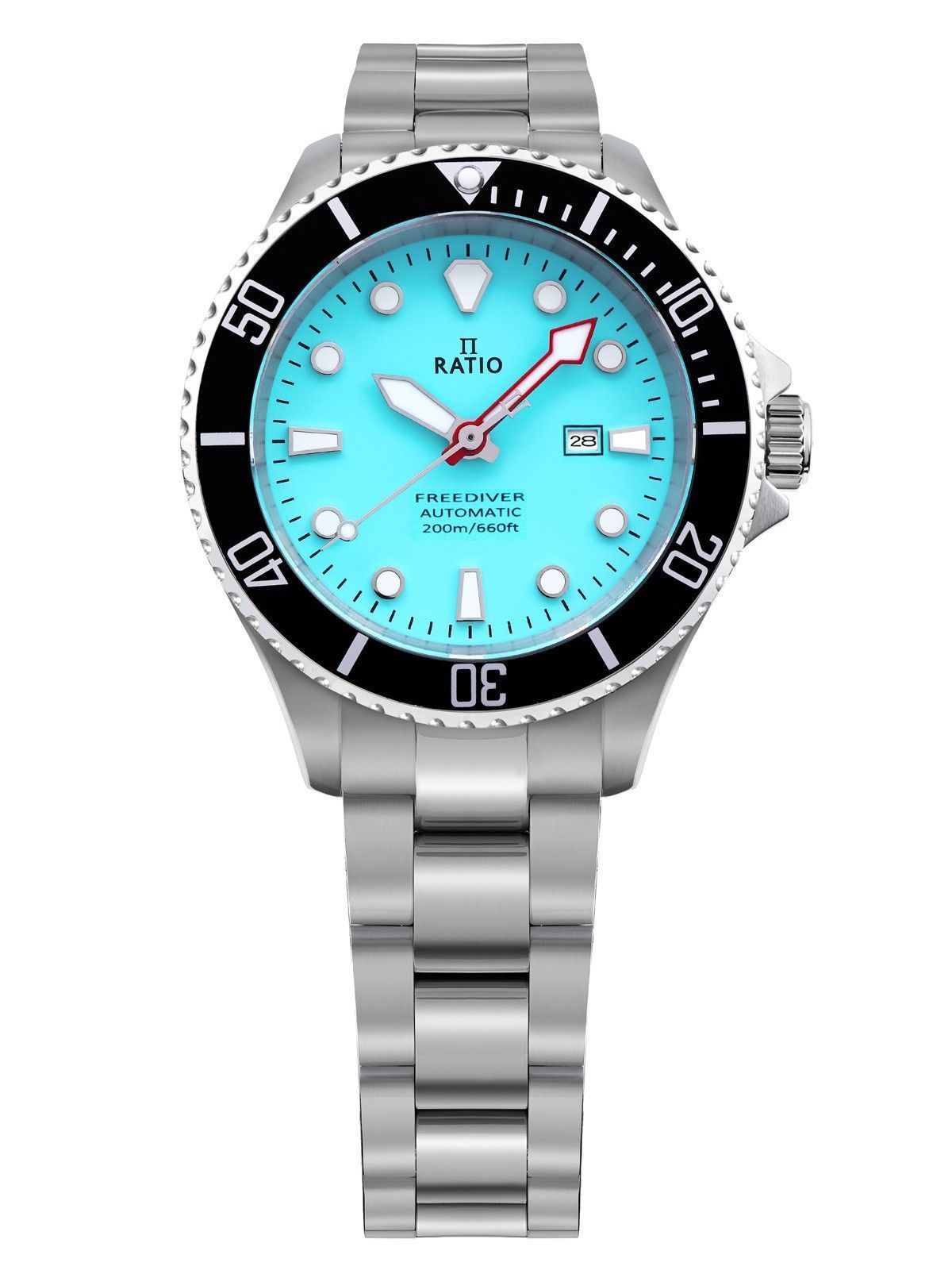 Ratio FreeDiver Sapphire Stainless Steel Ice Blue Dial Automatic RTFL837 200M Women's Watch