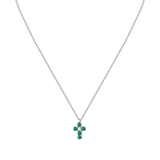 Morellato Tesori Necklace With Green Cross SAIW214 For Women - Morellato