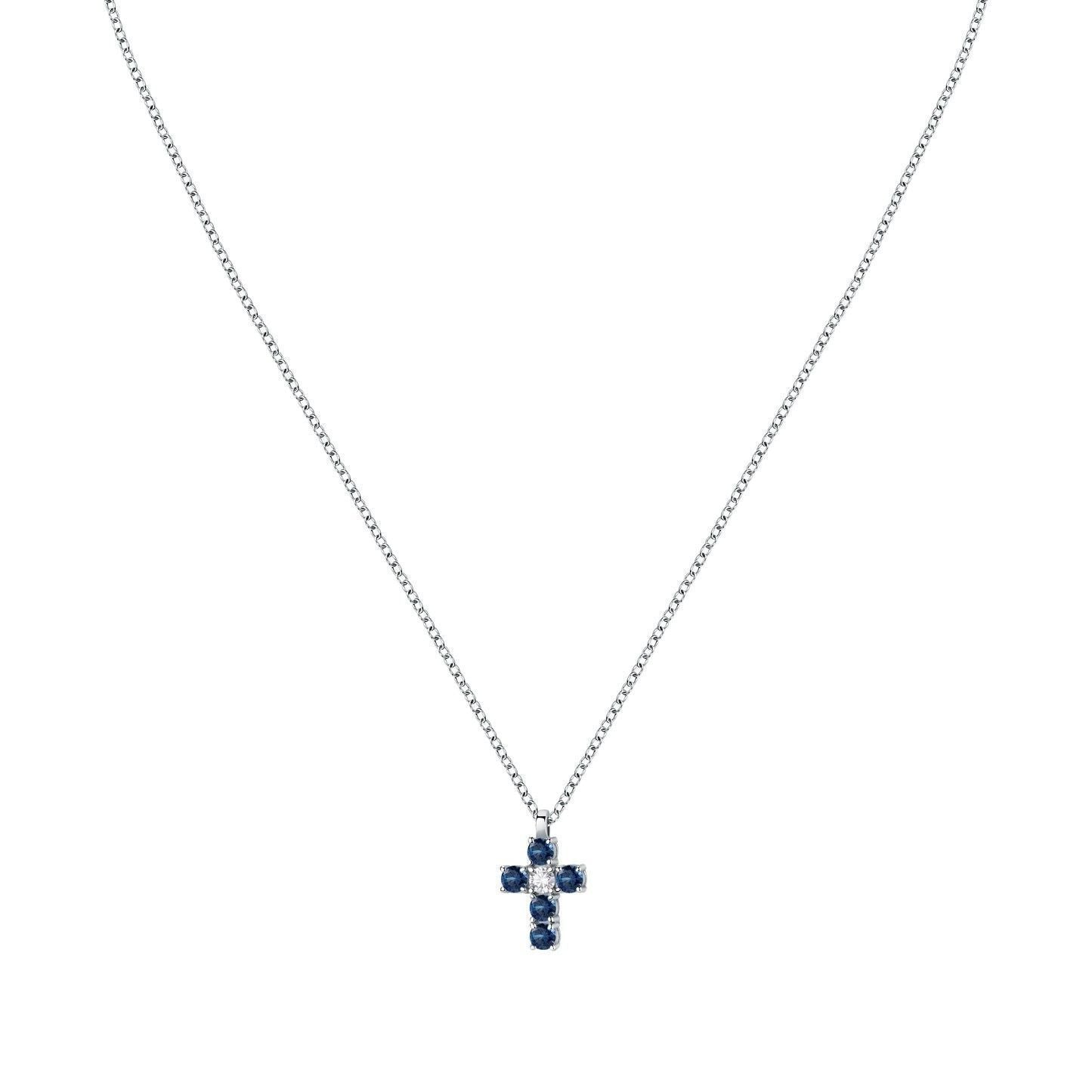 Morellato Tesori Necklace With Blue Cross SAIW216 For Women - Morellato