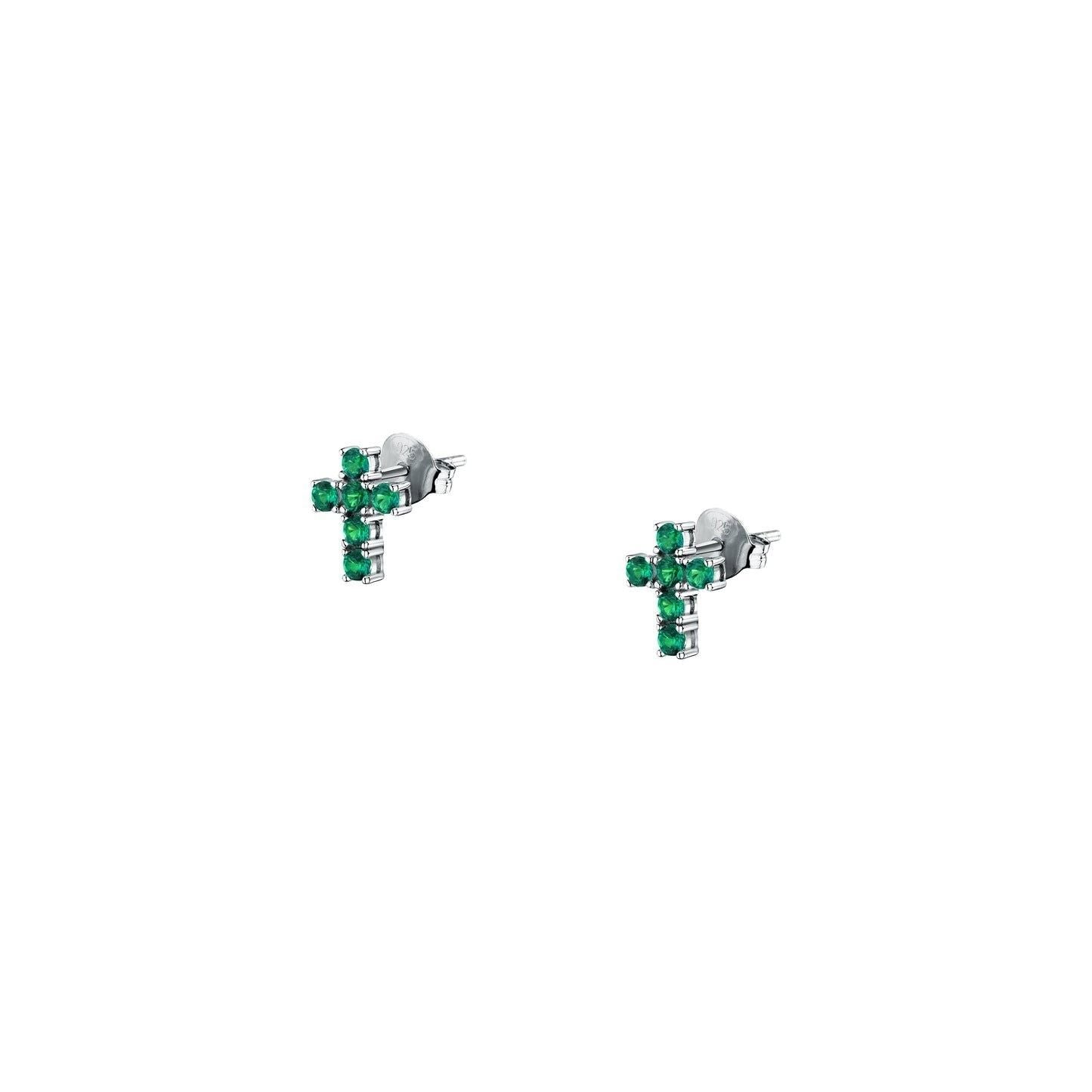 Morellato Tesori Earrings With Green Cross SAIW218 For Women - Morellato