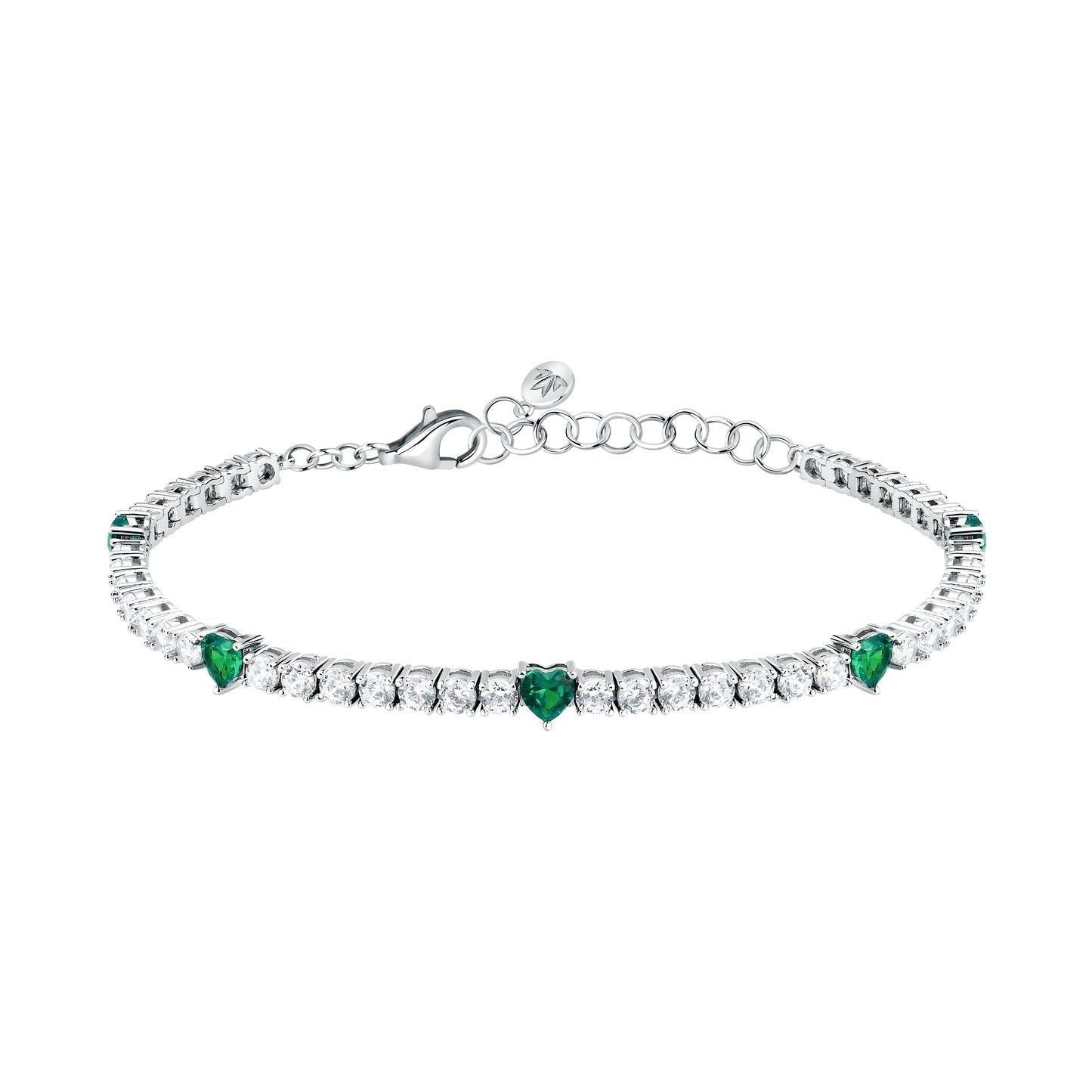 Morellato Tesori Bracelet With Green Hearts SAIW235 For Women - Morellato