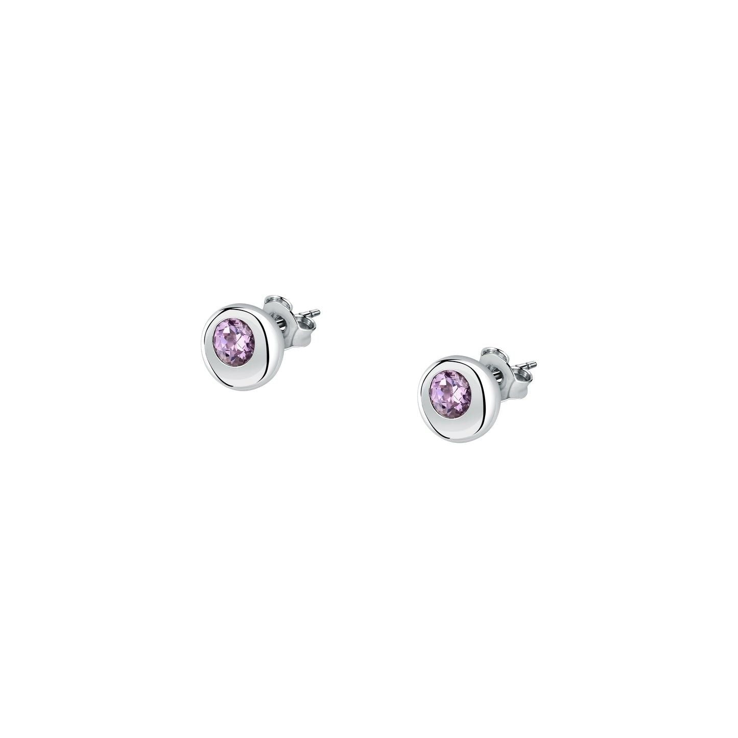 Morellato Tesori Eterni Earrings With Purple Stone SAXN20 For Women - Morellato
