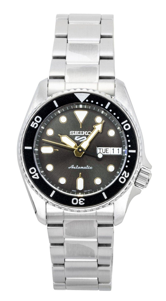 Seiko 5 Sports SKX Street Stonewash Stainless Steel Black Dial Automatic SRPL79K1 100M Men's Watch - Seiko