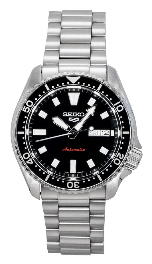 Seiko 5 Sports SKX Redux Stainless Steel Black Dial Automatic SRPL85K1 100M Men's Watch - Seiko
