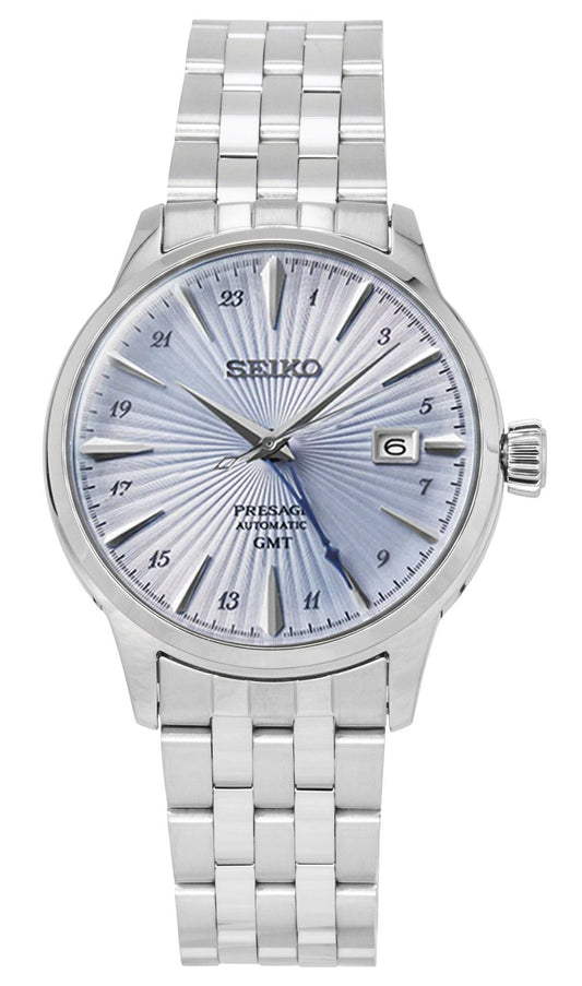 Seiko Presage Cocktail Stainless Steel Light Blue Dial Automatic SSK037J1 Men's Watch - Seiko