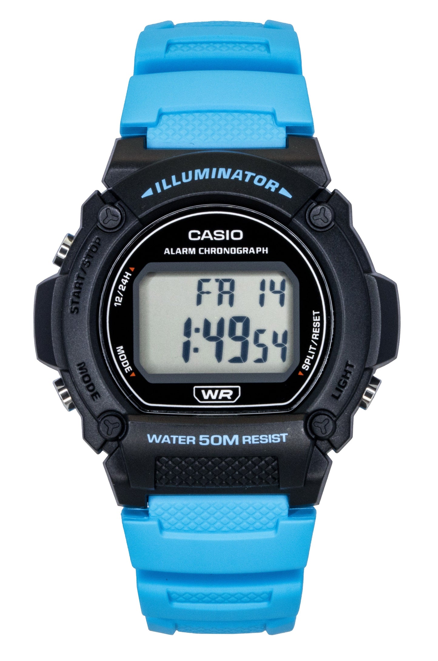 Casio Standard Digital Blue Resin Strap Quartz W-219H-2A2V Men's Watch - Casio