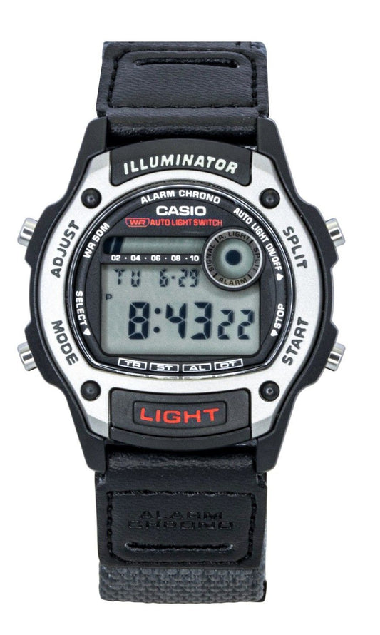 Casio Standard Digital Leather And Cloth Strap Quartz W-220HF-8AV Unisex Watch - Casio