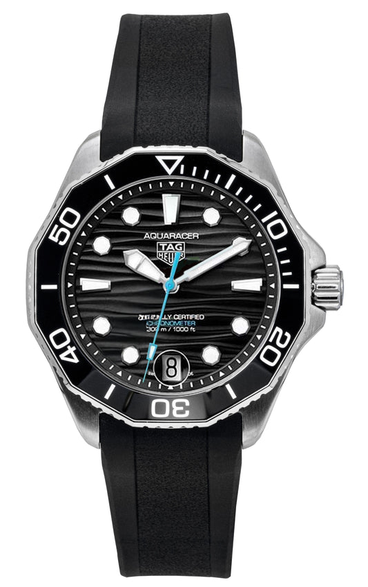Tag Heuer Aquaracer Rubber Strap Black Dial Automatic Diver's WBP5110.FT6257 300M Men's Watch - Tag Heuer