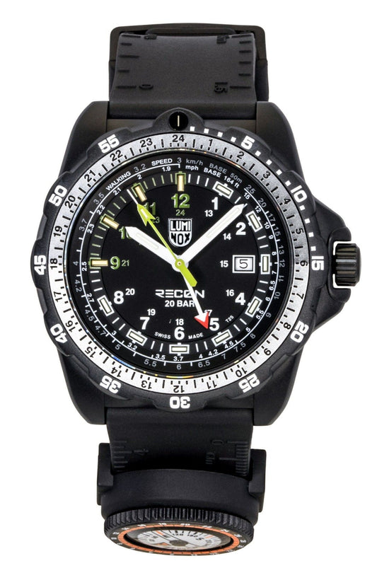 Luminox Recon Nav Spec GMT Rubber Strap Black Dial Quartz Diver's XL.8837.SET 200M Men's Watch - Luminox