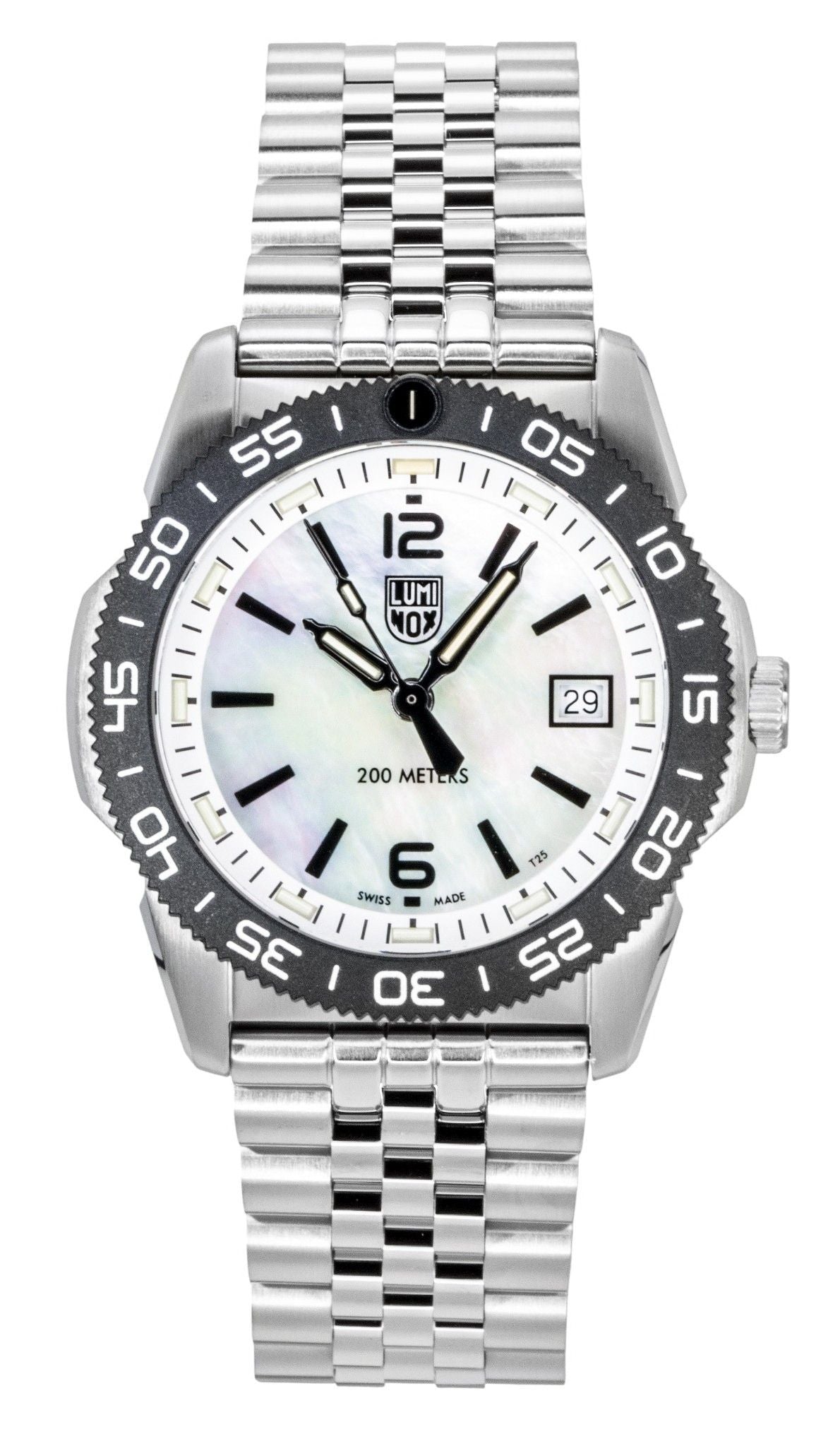 Luminox Pacific Diver Ripple Stainless Steel Mother Of Pearl Dial Quartz XS.3126M.1 200M Men's Watch - Luminox