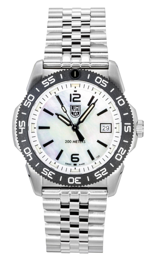 Luminox Pacific Diver Ripple Stainless Steel Mother Of Pearl Dial Quartz XS.3126M.1 200M Men's Watch - Luminox