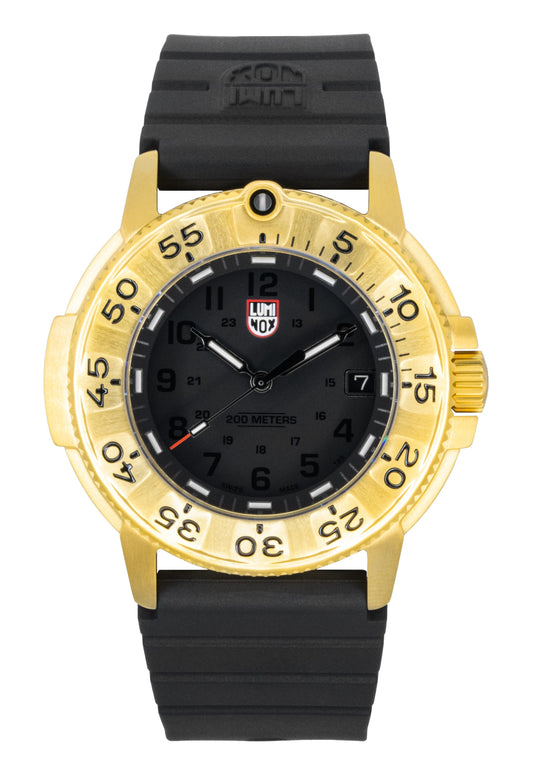 Luminox Navy Seal Foundation Rubber Strap Black Dial Quartz Diver's XS.3221.NSF 200M Men's Watch - Luminox