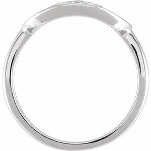 14K White 1/10 CTW Natural Diamond Initial A Ring - BN & CO JEWELRY