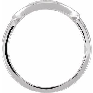 14K White .08 CTW Natural Diamond Initial C Ring - BN & CO JEWELRY