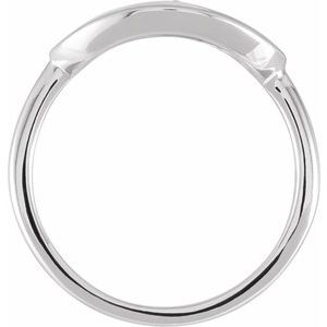 14K White 1/10 CTW Natural Diamond Initial E Ring - BN & CO JEWELRY