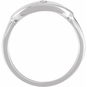 14K White .05 CTW Natural Diamond Initial J Ring - BN & CO JEWELRY