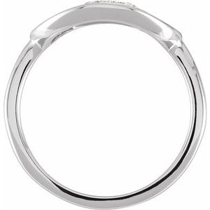 14K White 1/10 CTW Natural Diamond Initial K Ring - BN & CO JEWELRY