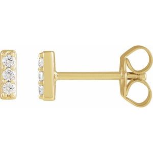 14K Yellow 1/10 CTW Natural Diamond Bar Earrings - BN & CO JEWELRY