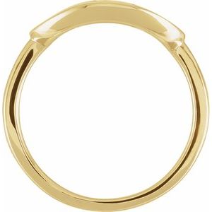 14K Yellow 1/8 CTW Natural Diamond Initial B Ring - BN & CO JEWELRY