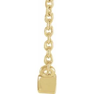 14K Yellow 1/8 CT Natural Diamond Solitaire 16-18" Necklace - BN & CO JEWELRY