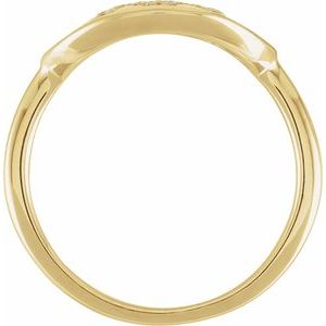 14K Yellow 1/8 CTW Natural Diamond Initial M Ring - BN & CO JEWELRY