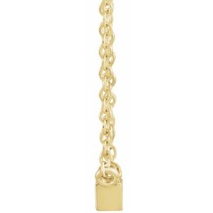 14K Yellow 1/10 CT Natural Diamond Solitaire 16-18" Necklace - BN & CO JEWELRY