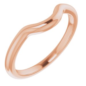 14K Rose Band for 6.5 mm Round Ring - BN & CO JEWELRY