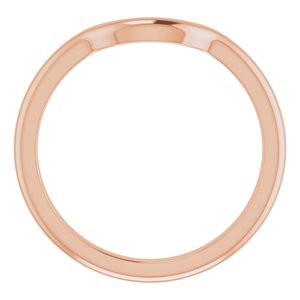 14K Rose Band for 6.5 mm Round Ring - BN & CO JEWELRY