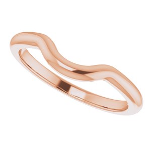 14K Rose Band for 6.5 mm Round Ring - BN & CO JEWELRY