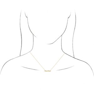 14K Rose Petite Mama Script 16" Necklace - BN & CO JEWELRY