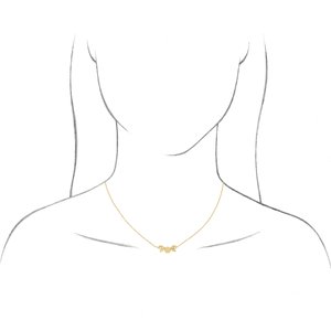 14K Yellow Triple Goddess 18" Necklace - BN & CO JEWELRY