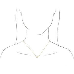 14K White 1/10 CTW Natural Diamond Aquarius 16-18" Necklace - BN & CO JEWELRY