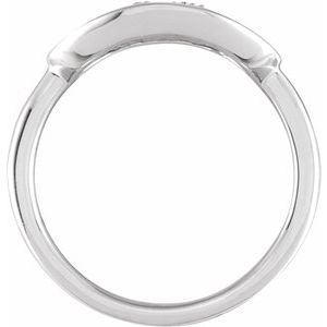 14K White 1/10 CTW Natural Diamond Initial R Ring - BN & CO JEWELRY