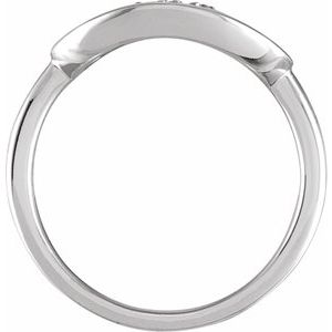 14K White .07 CTW Natural Diamond Initial S Ring - BN & CO JEWELRY