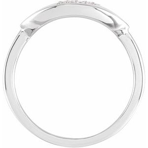 14K White 1/10 CTW Natural Diamond Initial D Ring - BN & CO JEWELRY