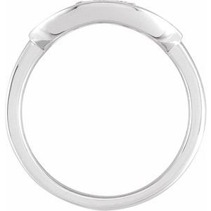 14K White 1/10 CTW Natural Diamond Initial H Ring - BN & CO JEWELRY