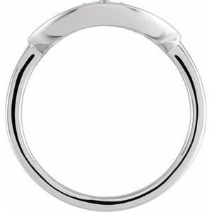 14K White .06 CTW Natural Diamond Initial T Ring - BN & CO JEWELRY