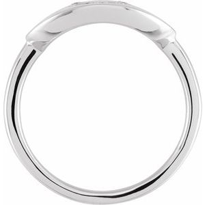 14K White 1/10 CTW Natural Diamond Initial U Ring - BN & CO JEWELRY