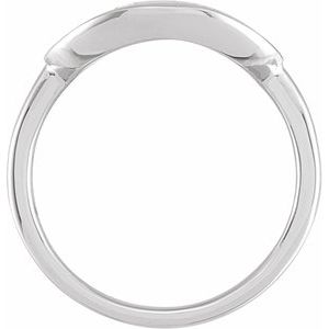 14K White .08 CTW Natural Diamond Initial X Ring - BN & CO JEWELRY