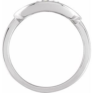 14K White 1/10 CTW Natural Diamond Initial Z Ring - BN & CO JEWELRY