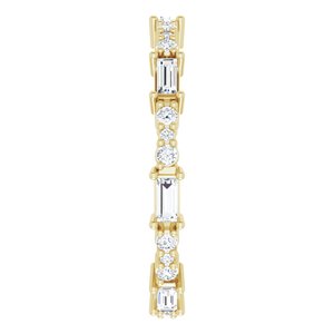 14K Yellow 1/2 CTW Natural Diamond Eternity Band Size 8 - BN & CO JEWELRY