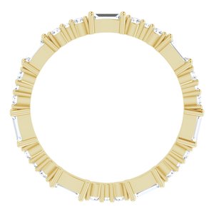 14K Yellow 1/2 CTW Natural Diamond Eternity Band Size 8 - BN & CO JEWELRY