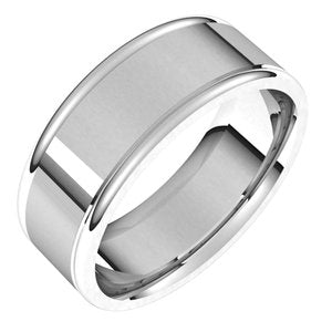 14K White 8 mm Grooved Band Size 10 - BN & CO JEWELRY