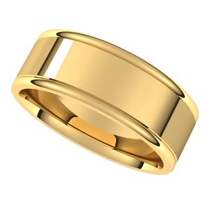 14K Yellow 8 mm Grooved Band Size 10 - BN & CO JEWELRY