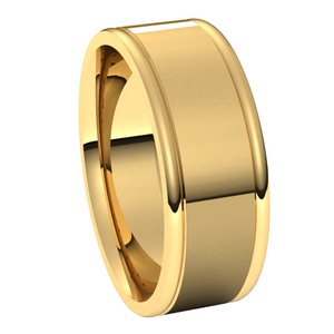 14K Yellow 8 mm Grooved Band Size 10 - BN & CO JEWELRY