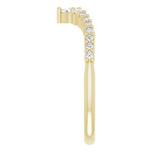 14K Yellow 1/4 CTW Natural Diamond Contour Band - BN & CO JEWELRY